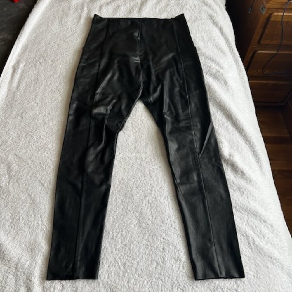 Commando Faux Leather Leggings Black XL NWOT Rare Side Pockets